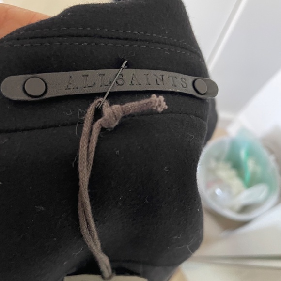 All Saints  NWT black wool coat US8 - Picture 3 of 7